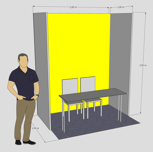 A person standing next to a booth

AI-generated content may be incorrect.